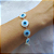 Pulseira Prata Olho Grego Madrepérola 15mm Juntos - Imagem 2