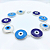 Pulseira Prata Olho Grego Degradê Azul 15mm Juntos - Imagem 3
