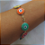 Pulseira Ouro 18k com Olho Grego 15mm Juntos Colorido - Imagem 3