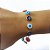 Pulseira Ouro 18k com Olho Grego 10mm Juntos Colorido - Imagem 3