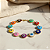 Pulseira Ouro 18k com Olho Grego 10mm Juntos Colorido - Imagem 1