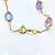 Pulseira Ouro 18k Oval Espaçada Zircônias Coloridas - Imagem 3