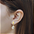 Brinco Ouro 18k Gota Branca - Imagem 2
