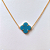Colar Ouro 18k Trevo Turquesa - Imagem 3