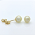 Brinco Ouro 18k Pérola Natural Água Salgada Redonda 8mm - Imagem 3