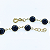 Pulseira Ouro 18k com Pedras Zircônias Pretas - Imagem 3