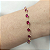 Pulseira Ouro 18k com Pedras Vermelhas - Imagem 1