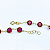 Pulseira Ouro 18k com Pedras Vermelhas - Imagem 3
