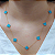 Colar Ouro 18k com 9 Trevos Turquesa Baby - Imagem 1