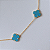 Colar Ouro 18k com 9 Trevos Turquesa Baby - Imagem 3