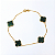 Pulseira 4 Trevos Malaquita em Ouro 18k - Imagem 2