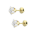 Brinco Ouro 18k Estrela 4mm Branca - Infantil - Imagem 2