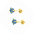 Brinco Ouro 18k Estrela 4mm Azul - Infantil - Imagem 2
