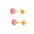 Brinco Ouro 18k Estrela 5mm Rosa - Infantil - Imagem 1