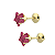 Brinco Ouro 18k Estrela 5mm Vermelha - Infantil - Imagem 1
