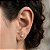 Brinco Ouro 18k Circle Pérola Redonda 3mm - Imagem 2