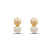 Brinco Ouro 18k Gêmeos Bolinha com Pérola 3mm - Infantil - Imagem 2
