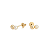 Brinco Ouro 18k Gêmeos Bolinha com Pérola 2,5mm - Infantil - Imagem 4
