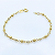 Pulseira Ouro 18k Bolinhas com Pedrinhas Juntinhas - Infantil - Imagem 1