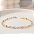 Pulseira Ouro 18k Bolinhas com Pedrinhas Juntinhas - Infantil - Imagem 3