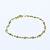 Pulseira Ouro 18k Pedrinhas Brancas Juntinhas - Infantil - Imagem 1