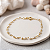 Pulseira Ouro 18k Pérolas Naturais com Pedrinhas Juntinhas - Infantil - Imagem 3
