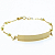 Pulseira Ouro 18k Chapinha com Pérolas Naturais Espaçadas - Infantil Personalizado - Imagem 1