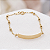 Pulseira Ouro 18k Chapinha com Bolinhas Espaçadas - Infantil Personalizado - Imagem 1