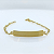 Pulseira Ouro 18k Chapinha com Pedrinhas Juntinhas - Infantil Personalizado - Imagem 2