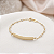 Pulseira Ouro 18k Chapinha com Pedrinhas Juntinhas - Infantil Personalizado - Imagem 1
