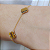 Pulseira 4 Trevos Olho de Tigre em Ouro 18k - Imagem 3