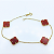 Pulseira 4 Trevos Ágata Vermelha em Ouro 18k - Imagem 2