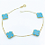 Pulseira 4 Trevos Turquesa em Ouro 18k - Imagem 2