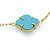 Pulseira 4 Trevos Turquesa em Ouro 18k - Imagem 3