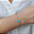 Pulseira 4 Trevos Turquesa em Ouro 18k - Imagem 1