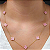 Colar Ouro 18k com 9 Trevos Madrepérola Rosa - Imagem 1