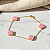 Pulseira 4 Trevos Madrepérola Rosa em Ouro 18k - Imagem 1