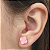 Brinco Ouro 18k Trevo Madrepérola Rosa - Imagem 2