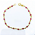 Pulseira Ouro 18k Pedrinhas Vermelhas Juntinhas  - Infantil - Imagem 1
