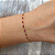Pulseira Ouro 18k Pedrinhas Vermelhas Juntinhas  - Infantil - Imagem 2