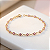 Pulseira Ouro 18k Pedrinhas Rosa Juntinhas - Infantil - Imagem 1
