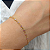 Pulseira Ouro 18k Pedrinhas Rosa Juntinhas  - Infantil - Imagem 2