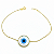 Pulseira Ouro 18k Olho Grego 15mm Central - Imagem 2
