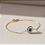 Pulseira Ouro 18k Olho Grego 18mm Central - Imagem 1