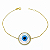 Pulseira Ouro 18k Olho Grego 18mm Central - Imagem 2