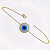 Pulseira Ouro 18k Olho Grego 20mm Central - Imagem 4