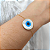 Pulseira Ouro 18k Olho Grego 20mm Central - Imagem 1