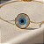 Pulseira Ouro 18k Olho Grego 20mm Central - Imagem 1