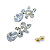 Brinco Ouro 18k Cristalino - Imagem 3
