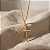 Pingente Cruz Lisa em Ouro 18k - Imagem 3